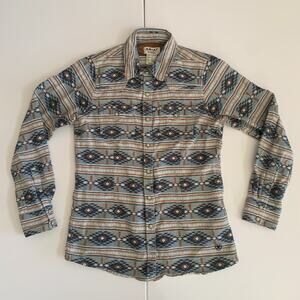 Ariat R.E.AL Women's Size S Western Long Sleeve Snap Creekside Western Shirt Top